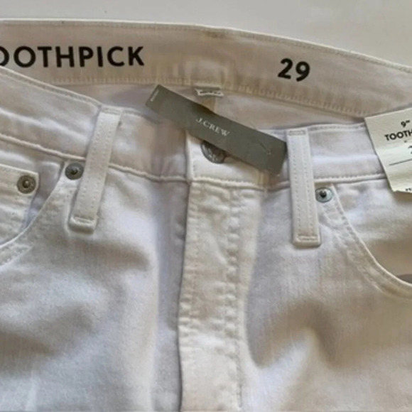 J Crew Wm's 9” High-Rise Toothpick Jeans White Sz 29 # 0484 - Picture 5 of 9